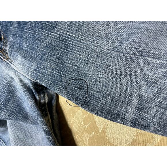 Levi's Superlow 518 Jeans Womens Size 9 Medium Stretch Distressed Small Stain - Picture 11 of 11